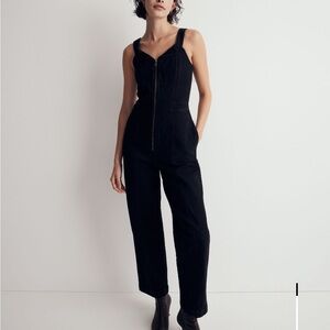 Madewell Black Zip-Front Jumpsuit